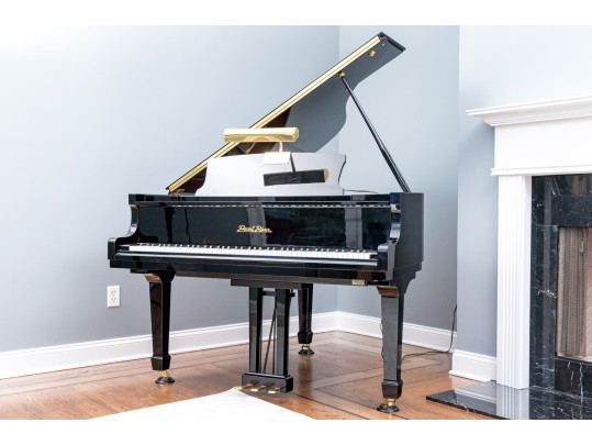 Pearl River Baby Grand Black Lacquered Piano With Piano Stool