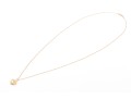 10k Yellow Gold Diminutive Cultured Pearl Set Heart Pendant, With Chain