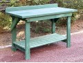 Green Finished Wooden Work Table