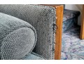 Vintage Wood Framed Upholstered Sofa