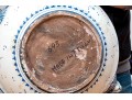 Italian Hand-Painted Ceramic Jardiniere With Brass Stand
