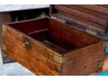 Antique Campaign Style Brass Mounted Footed Chest