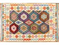 Hand Woven Wool Pakistan Kazak Carpet, 4' X 6', New