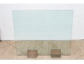 Contemporary Glass And Steel Fire Screen