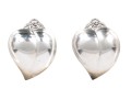 Pair Of Vintage Tiffany Makers Sterling Silver Peach Fruit Shaped Pin Dishes   2.40 Troy Ozs. 