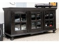 Handsome Wood And Glass Media Cabinet