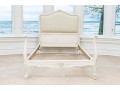 Pair Of Chic French Style Carved And Painted Twin Bed Frames, Ca. 1920