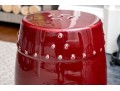 Ceramic Garden Stool In Oxblood Red Glaze