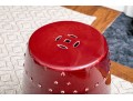 Ceramic Garden Stool In Oxblood Red Glaze