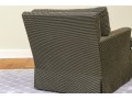 Custom Upholstered Club Chair With Ottoman