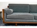Vintage Wood Framed Upholstered Sofa