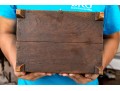 Antique Campaign Style Brass Mounted Footed Chest