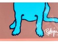 George Rodrigue (American [LA], 1944-2013) Ltd. Ed. Silkscreen On Paper, Blue Dogs And Cow Skull