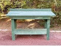 Green Finished Wooden Work Table