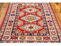 Hand-Knotted Pakistan Kazak Wool Scatter Rug, 2' X 3', New