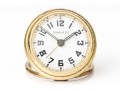 Tiffany & Co. Round Gold Tone Travel Alarm Clock