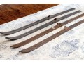 Two Pairs Of Vintage Wooden Downhill Skis
