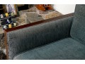 Vintage Wood Framed Upholstered Sofa