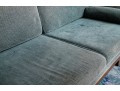 Vintage Wood Framed Upholstered Sofa