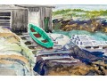 William L. Drake (1929-2019) Watercolor On Paper - Shoreline Landscape