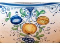 Italian Hand-Painted Ceramic Jardiniere With Brass Stand