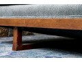 Vintage Wood Framed Upholstered Sofa