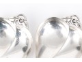 Pair Of Vintage Tiffany Makers Sterling Silver Peach Fruit Shaped Pin Dishes   2.40 Troy Ozs. 