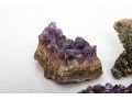 Amethyst With Chalcopyrite And Calcite Samples, 0.25 Lbs.