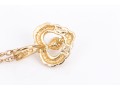 10k Yellow Gold Diminutive Cultured Pearl Set Heart Pendant, With Chain