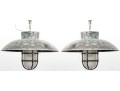 Pair Of Heavy Brass Urban Archaeology NY Nautical Pendant Lights