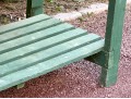 Green Finished Wooden Work Table