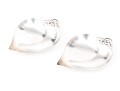 Pair Of Vintage Tiffany Makers Sterling Silver Peach Fruit Shaped Pin Dishes   2.40 Troy Ozs. 
