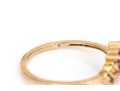 10k Yellow Gold Purple Amethyst Heart Ring, Size 7-