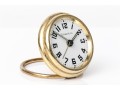 Tiffany & Co. Round Gold Tone Travel Alarm Clock