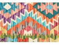 Hand Woven Wool Pakistan Kazak Carpet, 4' X 6'-4