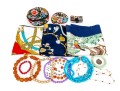 Collection Of Assorted Costume Jewelry Pieces And Scarves
