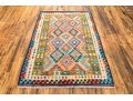 Hand Woven Wool Pakistan Kazak Carpet, 4' X 6'-4