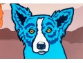 George Rodrigue (American [LA], 1944-2013) Ltd. Ed. Silkscreen On Paper, Blue Dogs And Cow Skull
