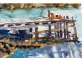 William L. Drake (1929-2019) Watercolor On Paper - Shoreline Landscape