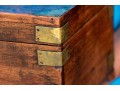 Antique Campaign Style Brass Mounted Footed Chest