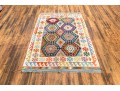 Hand Woven Wool Pakistan Kazak Carpet, 4' X 6', New