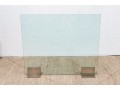 Contemporary Glass And Steel Fire Screen
