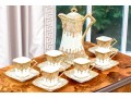 Japanese Nippon Hand-painted Porcelain Coffee Service For Six
