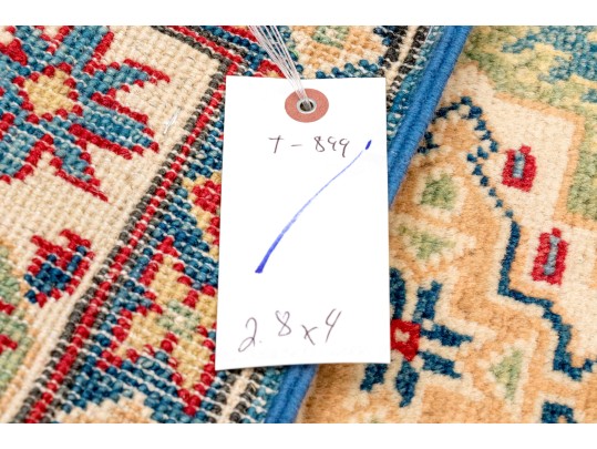 Hand Knotted Wool Pakistan Kazak Room Accent Carpet, 2'-8