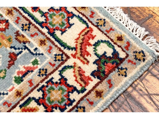 A Beautiful Indo-heriz Pattern Hand Knotted Wool Accent Carpet, 3' X 5', New