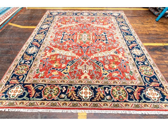 INDIAN PLUSH HAND KNOTTED WOOL 8' X 10'