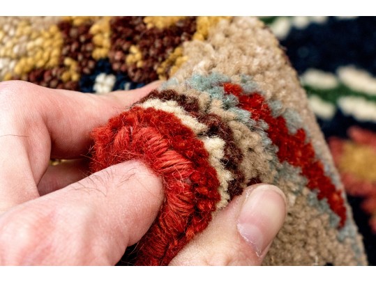 INDIAN PLUSH HAND KNOTTED WOOL 8' X 10'