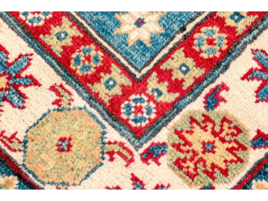 Hand Knotted Wool Pakistan Kazak Room Accent Carpet, 2'-8