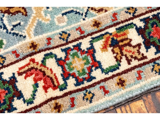 A Beautiful Indo-heriz Pattern Hand Knotted Wool Accent Carpet, 3' X 5', New