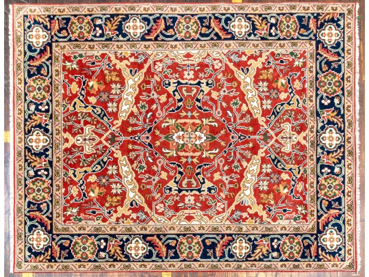 INDIAN PLUSH HAND KNOTTED WOOL 8' X 10'